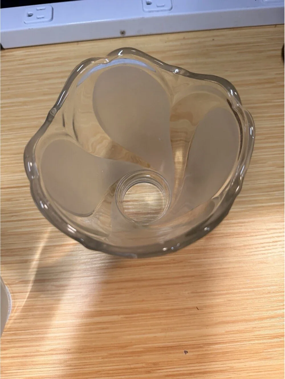 Lot of 3 Frosted Swirl Glass Lamp Shades Chandelier Tulip VTG Or Ceiling Fan *
